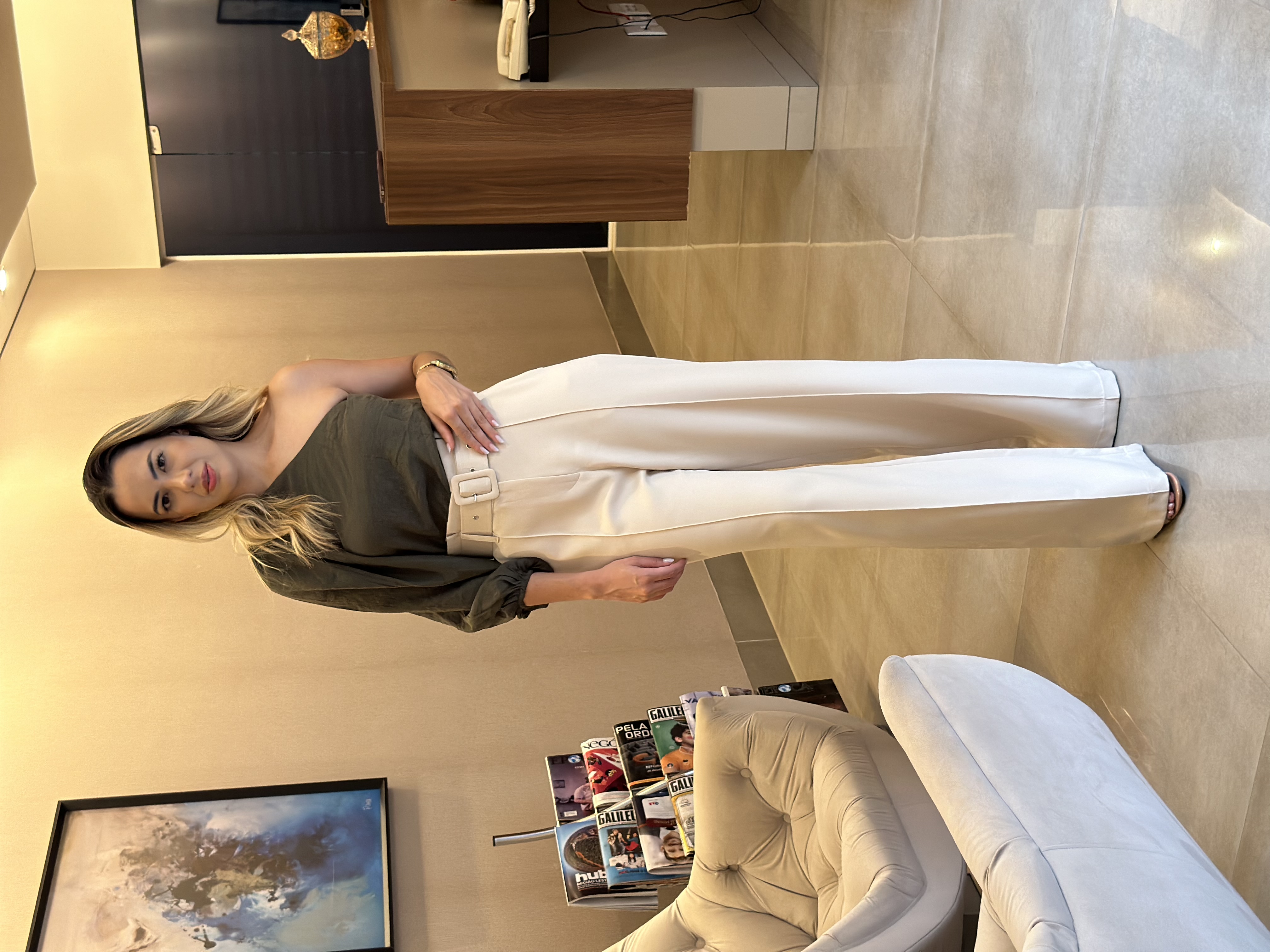 Calça Reta Pantalona
